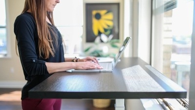 Use a standing desk: Studies have shown that those who sit for more than eight hours a day with no physical activity faced similar risks of dying as posed by obesity or smoking. A good solution would be to get a standing desk because we burn more calories while standing or moving if compared to sitting. (Unsplash) Use a standing desk: Studies have shown that those who sit for more than eight hours a day with no physical activity faced similar risks of dying as posed by obesity or smoking. A good solution would be to get a standing desk because we burn more calories while standing or moving if compared to sitting. (Unsplash)