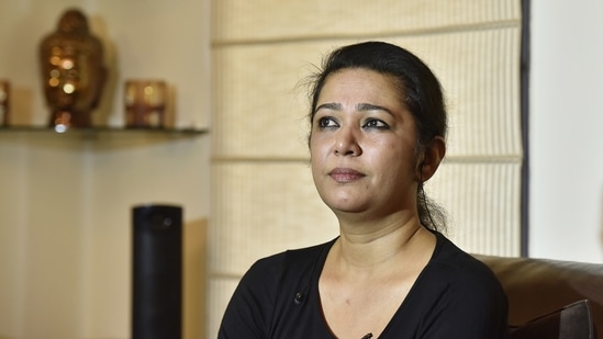 Sabrina had spoken about her plans to start a foundation in memory of her sister to aid women in similar situations to get justice. (Sanjeev Verma/ Hindustan Times)