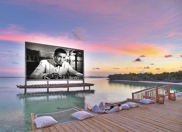 There are few experiences that can beat watching a movie on a big screen rising out of the sea