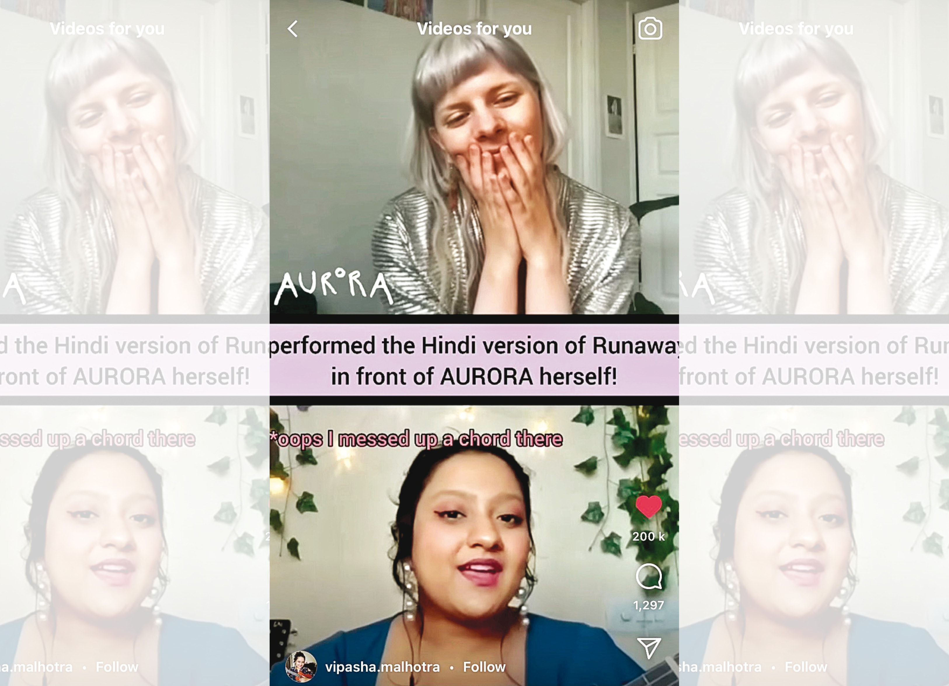 Vipasha’s rendition also got her an invitation from Aurora to sing it live on Instagram Vipasha’s rendition also got her an invitation from Aurora to sing it live on Instagram