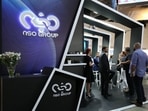 Israeli cyber firm NSO Group's exhibition stand is seen at "ISDEF 2019", an international defence and homeland security expo, in Tel Aviv