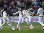 Mohammed Siraj celebrates with Virat Kohli after bowling Jimmy Anderson of England to give India victory. (Getty Images ) Mohammed Siraj celebrates with Virat Kohli after bowling Jimmy Anderson of England to give India victory. (Getty Images )