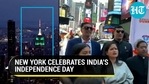 India's national flag hoisted at an event at New York City's Times Square (ANI) India's national flag hoisted at an event at New York City's Times Square (ANI)