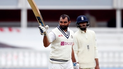 Mohammed Shmai celebrates his 2nd Test fifty (Action Images via Reuters)