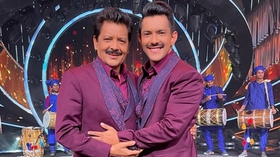 Aditya Narayan and Udit Narayan perform at Indian Idol 12. Aditya Narayan and Udit Narayan perform at Indian Idol 12.