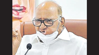 Sharad Pawar addresses the media at NCP’s office on Monday. (Bhushan Koyande/HT PHOTO) Sharad Pawar addresses the media at NCP’s office on Monday. (Bhushan Koyande/HT PHOTO)