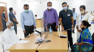 Bihar CM holds Janata Darbar programme in Patna on Monday. (Santosh Kumar/HT Photo) Bihar CM holds Janata Darbar programme in Patna on Monday. (Santosh Kumar/HT Photo)