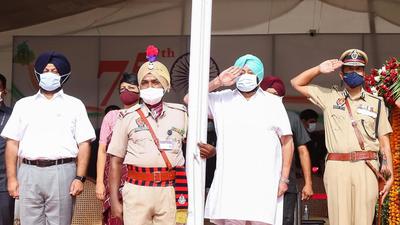 Punjab chief minister Captain Amarinder Singh during the 75th Independence Day celebration at Guru Nanak Stadium in Amritsar. (Sameer Sehgal/HT) Punjab chief minister Captain Amarinder Singh during the 75th Independence Day celebration at Guru Nanak Stadium in Amritsar. (Sameer Sehgal/HT)