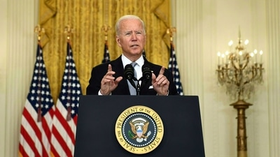US President Joe Biden delivers remarks about the situation in Afghanistan in the East Room of the White House on August 16, 2021 in Washington (AFP) US President Joe Biden delivers remarks about the situation in Afghanistan in the East Room of the White House on August 16, 2021 in Washington (AFP)