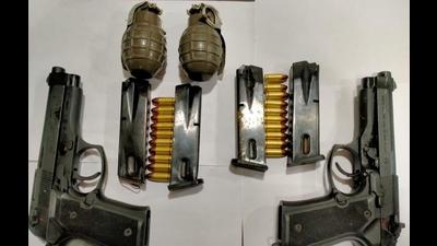 2 men linked to UK terror group held, grenades, pistols recovered 2 men linked to UK terror group held, grenades, pistols recovered