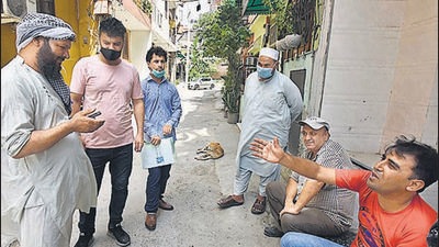 Refugees at Afghan Colony, Lajpat Nagar-2, on Monday. Several AFghan nationals reached the Capital over the last few days. (Sanjeev Verma/HT PHOTO) Refugees at Afghan Colony, Lajpat Nagar-2, on Monday. Several AFghan nationals reached the Capital over the last few days. (Sanjeev Verma/HT PHOTO)