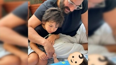 Saif Ali Khan and Kareena Kapoor Khan recently welcomed their second child Jeh Ali Khan. This picture speaks volumes about Saif's love for his two kids. (Instagram/@kareenakapoorkhan) Saif Ali Khan and Kareena Kapoor Khan recently welcomed their second child Jeh Ali Khan. This picture speaks volumes about Saif's love for his two kids. (Instagram/@kareenakapoorkhan)