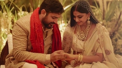 Rhea Kapoor finally shared a picture from her wedding to Karan Boolani. Rhea Kapoor finally shared a picture from her wedding to Karan Boolani.