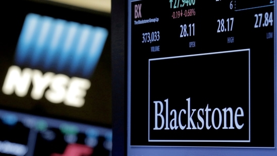 The ticker and trading information for Blackstone Group is displayed at the post where it is traded on the floor of the New York Stock Exchange(REUTERS)