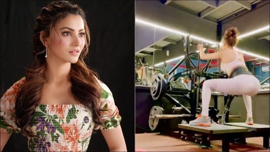 Urvashi Rautela’s workout with hammer strength belt squat makes jaws drop(Instagram/urvashirautela)