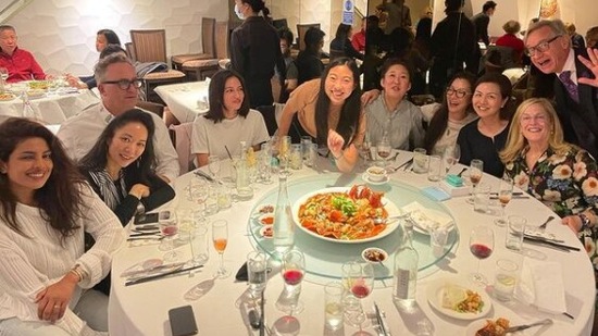 Priyanka Chopra Jonas dining out with her friends in London.
