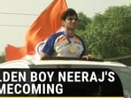 Neeraj Chopra received a hero’s welcome as he reached his hometown
