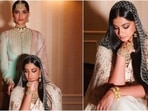 Both the Kapoor sisters decided to wear their favourite designer Anamika Khanna for Rhea Kapoor and Karan Boolani's special day. Here are a few pictures of the duo in their royal look.(Instagram)