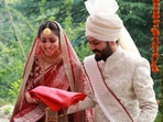 Yami Gautam and Aditya Dhar at their wedding. Yami Gautam and Aditya Dhar at their wedding.