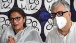 Sushmita Dev with TMC leader Derek O' Brien at a press conference in New Delhi on Tuesday.(PTI) Sushmita Dev with TMC leader Derek O' Brien at a press conference in New Delhi on Tuesday.(PTI)