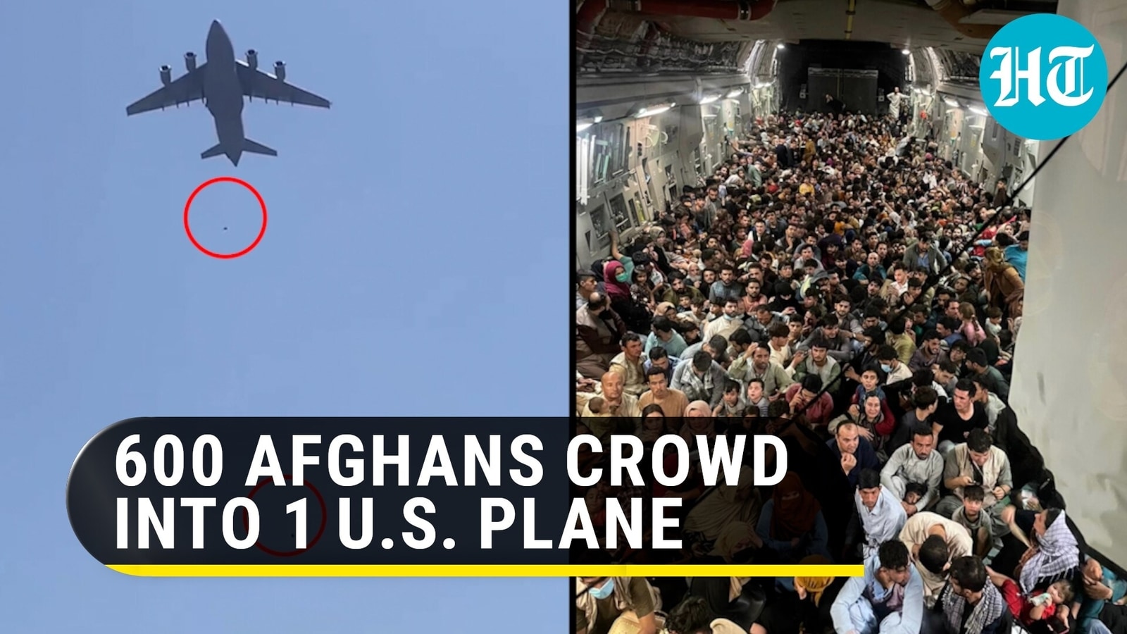 Watch: 600 Afghans huddle onto US military plane to flee Taliban. Pic goes  viral | Hindustan Times