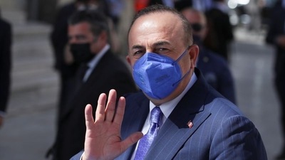 Turkey's Foreign Minister Mevlut Cavusoglu told a news conference that Ankara is in talks with all parties in Afghanistan. (Reuters)