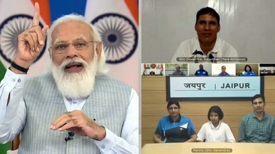 Prime Minister Narendra Modi interacts with the Indian Contingent for Paralympics, through video conferencing Prime Minister Narendra Modi interacts with the Indian Contingent for Paralympics, through video conferencing
