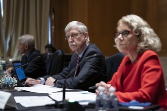 Francis Collins, director of the US National Institutes of Health (NIH), left, and Diana Bianchi, director of the Eunice Kennedy Shriver National Institute of Child Health and Human Development, listen during a Senate Appropriations Subcommittee hearing in Washington, DC (Bloomberg) Francis Collins, director of the US National Institutes of Health (NIH), left, and Diana Bianchi, director of the Eunice Kennedy Shriver National Institute of Child Health and Human Development, listen during a Senate Appropriations Subcommittee hearing in Washington, DC (Bloomberg)