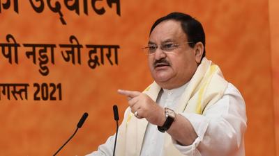BJP president JP Nadda also criticised the low testing rate and vaccination programme being hijacked by local CPI (M) leaders. (PTI) BJP president JP Nadda also criticised the low testing rate and vaccination programme being hijacked by local CPI (M) leaders. (PTI)