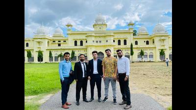 Jawad Majeedy (extreme right) with other Afghan students at Lucknow University. (HT Photo) Jawad Majeedy (extreme right) with other Afghan students at Lucknow University. (HT Photo)