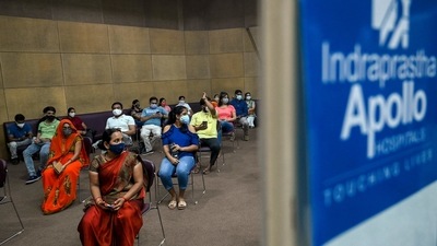Apollo Hospitals share price jumped more than 5 per cent in the morning session on August 16. (Photo by Prakash SINGH / AFP) (AFP) Apollo Hospitals share price jumped more than 5 per cent in the morning session on August 16. (Photo by Prakash SINGH / AFP) (AFP)
