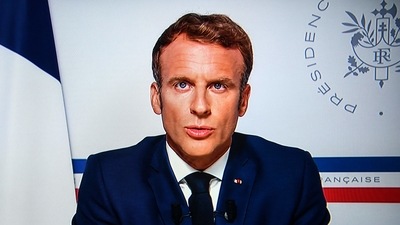 French President Emmanuel Macron speaking on the situation in Afghanistan. (AFP) French President Emmanuel Macron speaking on the situation in Afghanistan. (AFP)