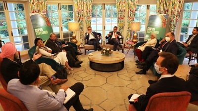 During the meeting with COP26 president Alok Sharma, India evinced its interest in collaborating with the Unied Kingdom on offshore wind power generation. (Twitter / @AlokSharma_RDG) During the meeting with COP26 president Alok Sharma, India evinced its interest in collaborating with the Unied Kingdom on offshore wind power generation. (Twitter / @AlokSharma_RDG)