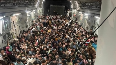 The Afghans were safely taken to Qatar from Kabul on Sunday. (Defense One Photo) The Afghans were safely taken to Qatar from Kabul on Sunday. (Defense One Photo)