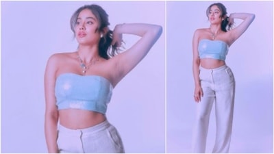 Janhvi Kapoor ditched the traditional look for this playful 2000s look. (Instagram/@janhvikapoor)