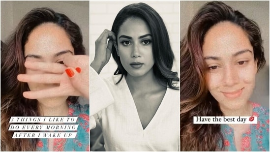 Here are three things Mira Rajput does after waking up for healthy body and mind(Instagram/@mira.kapoor)