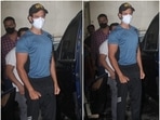 Hrithik Roshan was seen in Bandra on Wednesday.(Varinder Chawla)