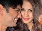 Rhea Chakraborty poses with Sushant Singh Rajput. Rhea Chakraborty poses with Sushant Singh Rajput.