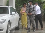 Bollywood actor Kangana Ranaut, for her outing in Mumbai today, chose to go the traditional route. Looking simply chic, the star wore a bespoke yellow suit which she paired with a contrasting dupatta.(HT Photo/Varinder Chawla) Bollywood actor Kangana Ranaut, for her outing in Mumbai today, chose to go the traditional route. Looking simply chic, the star wore a bespoke yellow suit which she paired with a contrasting dupatta.(HT Photo/Varinder Chawla)