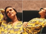 Pregnant Neha Dhupia's <span class='webrupee'>₹</span>8k printed oversized shirt is a perfect outfit for new mothers, see pics Pregnant Neha Dhupia's <span class='webrupee'>₹</span>8k printed oversized shirt is a perfect outfit for new mothers, see pics