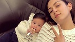 Mira Rajput with her son Zain. Mira Rajput with her son Zain.