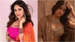 Shehnaaz Gill to Janhvi Kapoor, Raksha Bandhan 2021 outfits inspired by your favourite celebs(Instagram/@shenaazgill, @manekaharisinghani) Shehnaaz Gill to Janhvi Kapoor, Raksha Bandhan 2021 outfits inspired by your favourite celebs(Instagram/@shenaazgill, @manekaharisinghani)