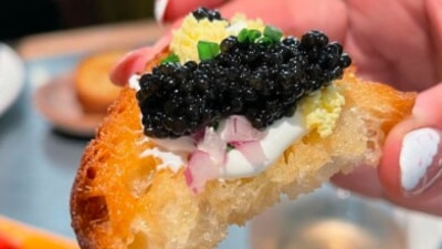 Caviar: Considered to be one of the world's great delicacies, Caviar is the pickled roe of the sturgeon fish. It is mostly used as a garnish or a spread. (Instagram/@letseatwithv)