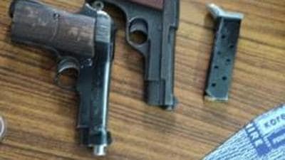 Two of the suspects allegedly threatened the drive and flashed their gun at him on the road in public view. (HT Archive/Representative photo) Two of the suspects allegedly threatened the drive and flashed their gun at him on the road in public view. (HT Archive/Representative photo)