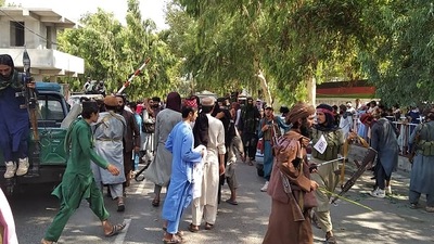 The Taliban's every action in their sudden sweep to power is being watched closely. (Photo by - / AFP) (AFP)