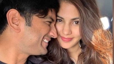 Rhea Chakraborty poses with Sushant Singh Rajput. Rhea Chakraborty poses with Sushant Singh Rajput.