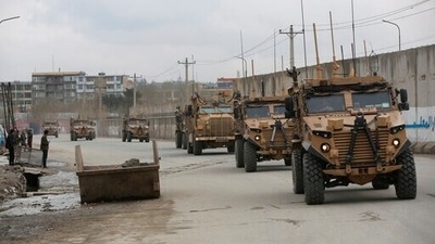 In this file photo dated Wednesday, March 25, 2020, British troops with NATO-led Resolute Support Mission forces in Kabul, Afghanistan. (File Photo / AP) In this file photo dated Wednesday, March 25, 2020, British troops with NATO-led Resolute Support Mission forces in Kabul, Afghanistan. (File Photo / AP)