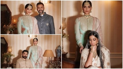 Sonam Kapoor with Anand Ahuja, Rhea Kapoor and Karan Boolani. Sonam Kapoor with Anand Ahuja, Rhea Kapoor and Karan Boolani.