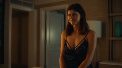 The White Lotus review: Alexandra Daddario in a still from Mike White's new HBO show. The White Lotus review: Alexandra Daddario in a still from Mike White's new HBO show.