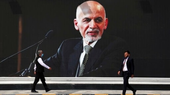 Ashraf Ghani fled Afghanistan on Sunday as the Taliban closed in on Kabul, before the Islamist insurgents walked into the Afghan capital unopposed.(AP)